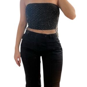Black and White Polka Dot Tube Top